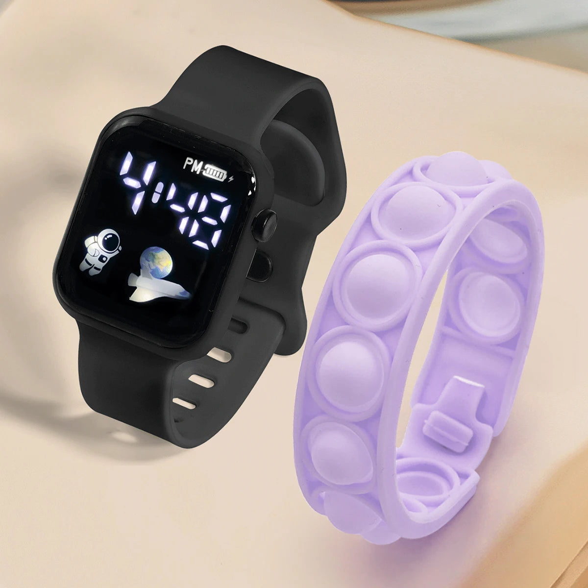 Kids LED Digital Game Watch – Fun, Adjustable & Lightweight Smart Wrist Toy