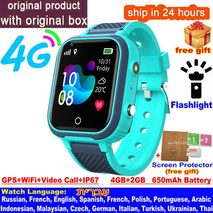 Kids 4G Smartwatch with GPS, Video Call & Wi-Fi – Safe, Fun & Waterproof Smart Tracker ⌚
