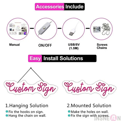 Custom Neon Sign Led Name Light for Kids Name Custom Signs Teenage Gift Led Neon Sign for Wall Decor Bedroom Decor Personalized