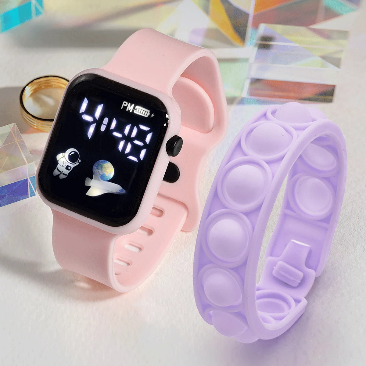 Kids LED Digital Game Watch – Fun, Adjustable & Lightweight Smart Wrist Toy