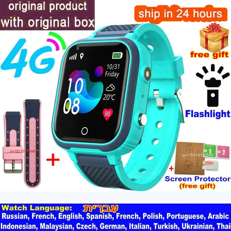 Kids 4G Smartwatch with GPS, Video Call & Wi-Fi – Safe, Fun & Waterproof Smart Tracker ⌚