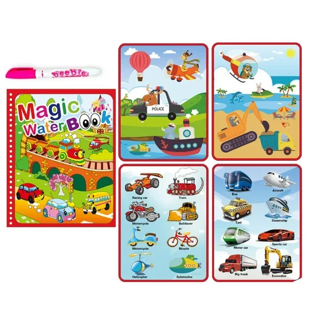 Drawing Coloring Books for Kids Magic Water Book with Pen 2 To 4 Years Old Children Learning  Education Toy Baby Montessori Toys