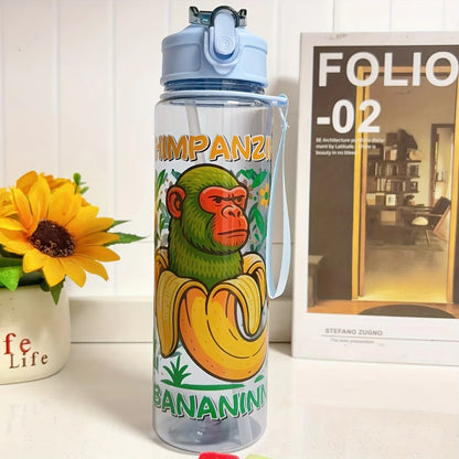 750ML Italian Brainrot Water Bottle Outdoor Drinking Cartoon Sports Cups Tung Tung Tung Sahur Tralalero Tralala Christmas Gift