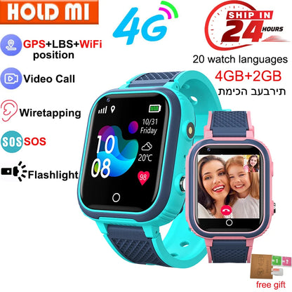 Kids 4G Smartwatch with GPS, Video Call & Wi-Fi – Safe, Fun & Waterproof Smart Tracker ⌚