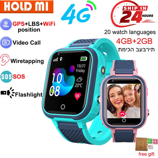Kids 4G Smartwatch with GPS, Video Call & Wi-Fi – Safe, Fun & Waterproof Smart Tracker ⌚