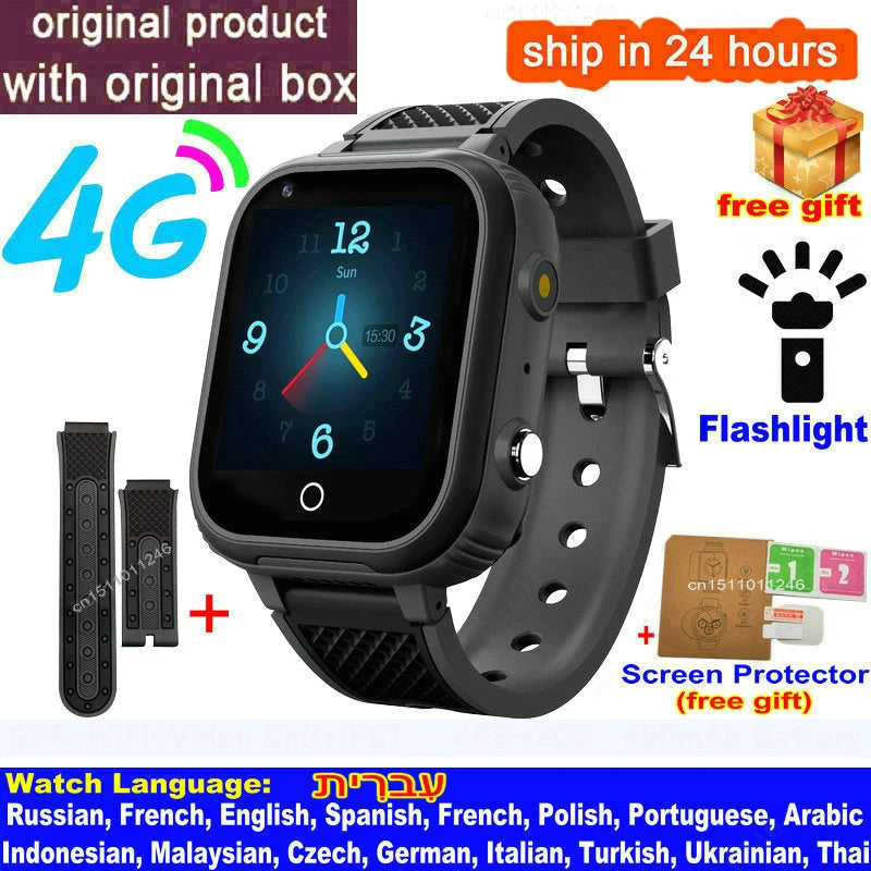 Kids 4G Smartwatch with GPS, Video Call & Wi-Fi – Safe, Fun & Waterproof Smart Tracker ⌚