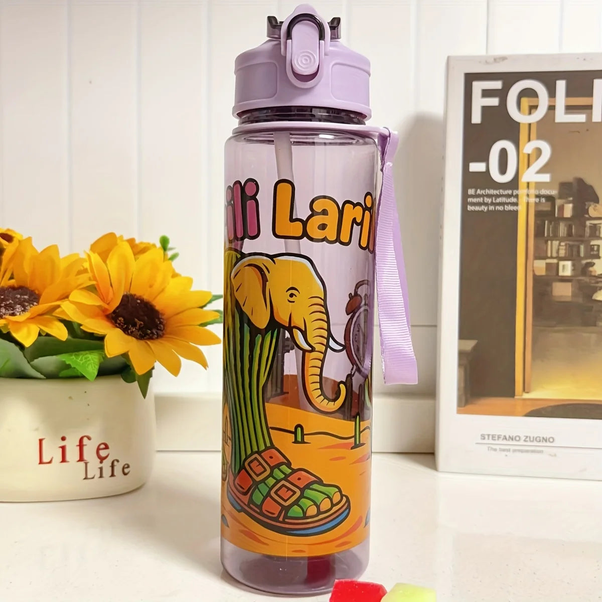 750ML Italian Brainrot Water Bottle Outdoor Drinking Cartoon Sports Cups Tung Tung Tung Sahur Tralalero Tralala Christmas Gift