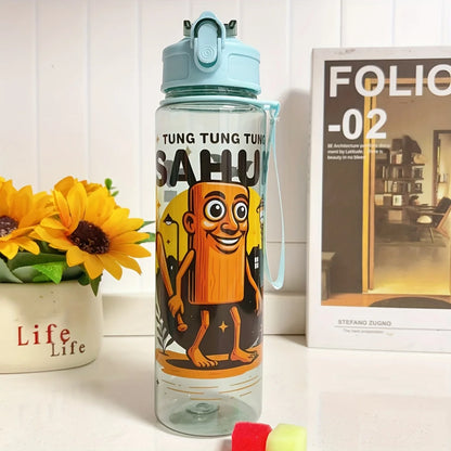 750ML Italian Brainrot Water Bottle Outdoor Drinking Cartoon Sports Cups Tung Tung Tung Sahur Tralalero Tralala Christmas Gift