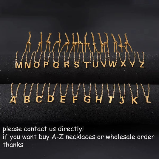 Cazador Minimalist Initial A-Z Letter Necklace for Women Alphabet Stainless Steel Choker Chains Jewelry Birthday Gift Wholesale