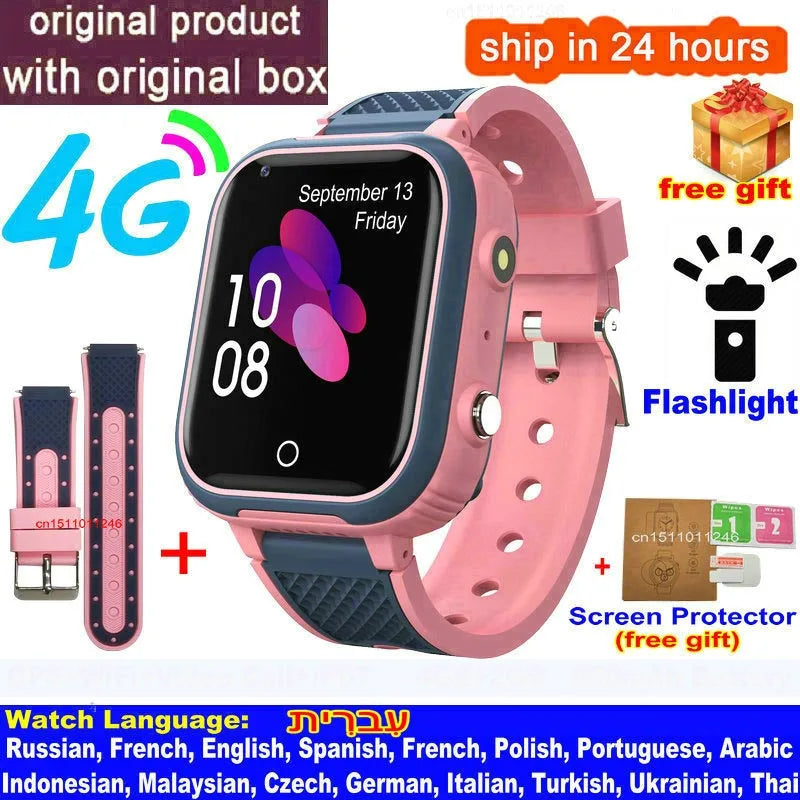 Kids 4G Smartwatch with GPS, Video Call & Wi-Fi – Safe, Fun & Waterproof Smart Tracker ⌚