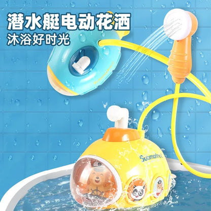 Radish Submarine Shower Baby Bath Toy Infant Play Electric Shower Children Play Water Bath Artifact
