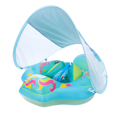 Reversible Cat Baby Swimming Float with Canopy – Safe, Comfy & Sun-Protected Pool Fun for Little Swimmers